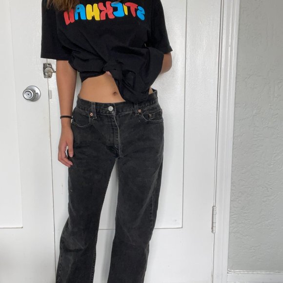 Levi's Vintage Black High Waist Mom Jeans Waist 30 Length 30 - Picture 15 of 15